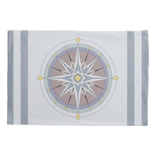 Aangepaste monogram Nautical Style Kussenslopen, R Kussensloop (Achterkant-Links)