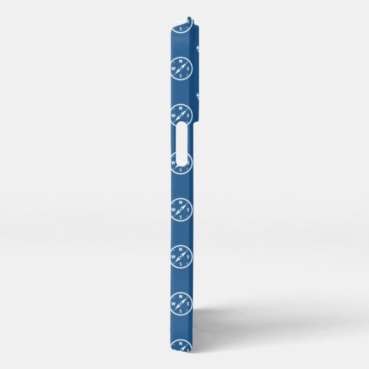 Aangepaste Monogram Nautische iPhone Case Hoesje (Rechterkant)