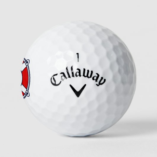 Aangepaste monogram nautische levensredder boei lo golfballen (Logo)