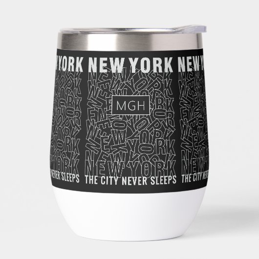 Aangepaste Monogram New York Typografie (Links)