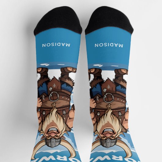 Aangepaste Monogram Noorse Troll Sokken (Top)