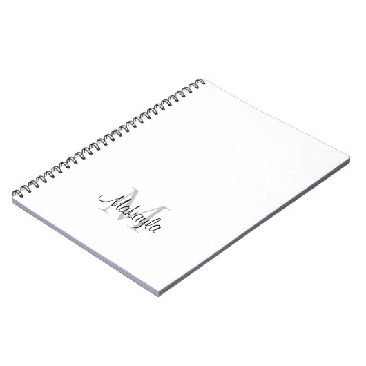Aangepaste monogram notitieboek (Linkerzijde)