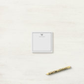 Aangepaste monogram notities post-it® notes (Op bureau)
