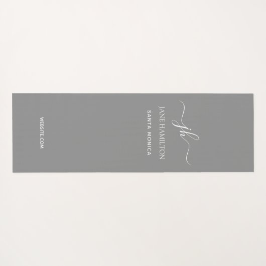 Aangepaste monogram-oefening yogamat (Achterkant (horizontaal))