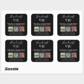 Aangepaste Monogram of Logo QR Foto Vierkante Stic Sticker (Vel)