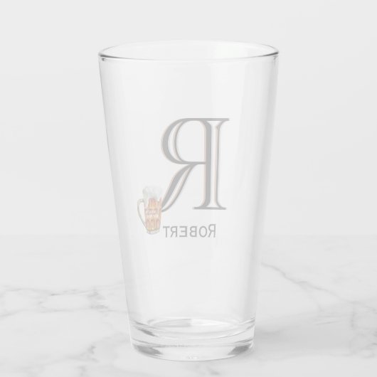 Aangepaste monogram op maat glas (Achterkant)