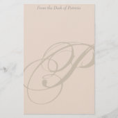 Aangepaste monogram P Stationery Briefpapier (Voorkant)