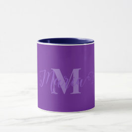 Aangepaste Monogram Paarse Combo Mok