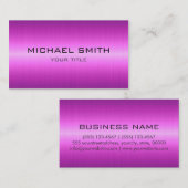 Aangepaste Monogram Paarse roestvrij staalmetaal Visitekaartje (Voorkant / Achterkant)