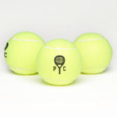 Aangepaste monogram padel tennisballen met initial (Multi)