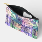 Aangepaste Monogram Palmbomen Patroon Etui (Open)