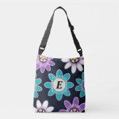 Aangepaste Monogram Passie Bloem Crossbody Tas (Voorkant)