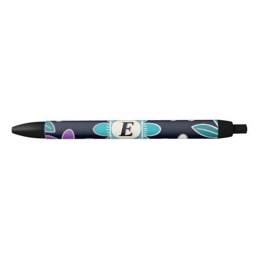 Aangepaste Monogram Passiebloem Bloemen Pen (Voorkant)