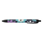 Aangepaste Monogram Passiebloem Bloemen Pen (Bodem)