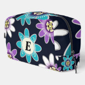 Aangepaste Monogram Passiebloem Bloemen Toilettas Toilettasje (Rechterhoek)