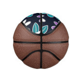 Aangepaste Monogram Passiebloem Mini Basketbal (Rechts)