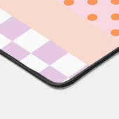 Aangepaste Monogram Pastel Polka Dot Lila Check Ca Bureaumat (Hoek)