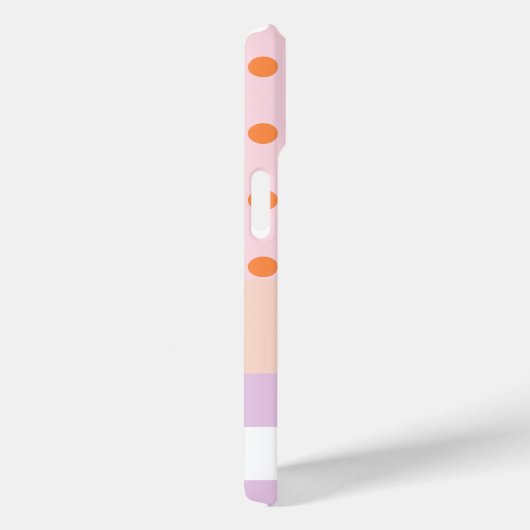 Aangepaste Monogram Pastel Polka Dot Lila Check Ca Case-Mate iPhone Case (Achterkant / Rechts)