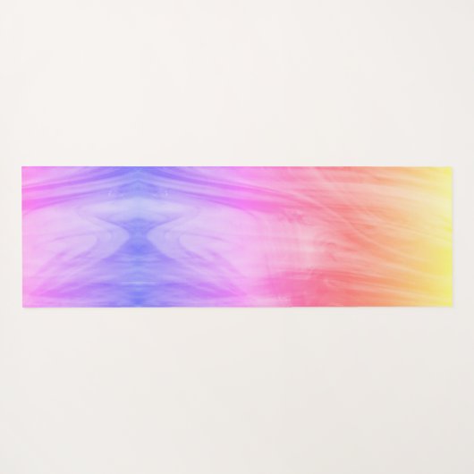 Aangepaste monogram pastlepregenboog yogamat (Achterkant (horizontaal))