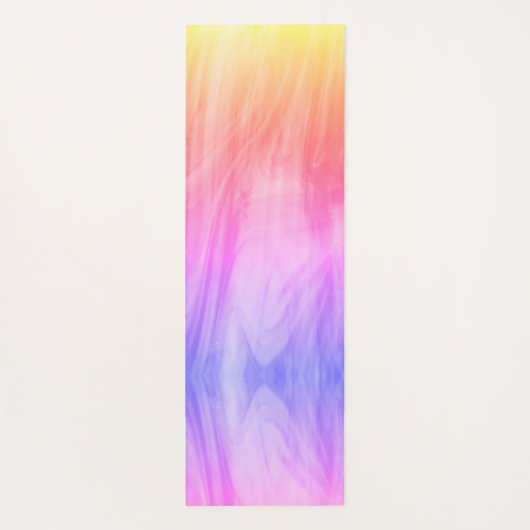 Aangepaste monogram pastlepregenboog yogamat (Achterkant)