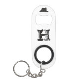 Aangepaste monogram Pet Sleutelhanger Flessenopener (Voorkant)