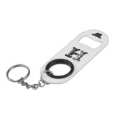 Aangepaste monogram Pet Sleutelhanger Flessenopener (Voorkant Gekanteld)