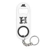 Aangepaste monogram Pet Sleutelhanger Flessenopener (Achterkant)
