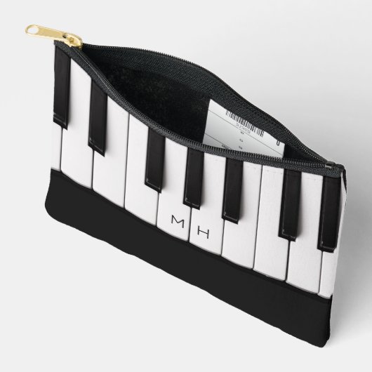 Aangepaste Monogram Piano Keys Etui (Open)