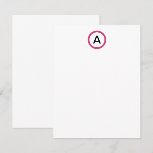 Aangepaste monogram platte kaarten (Voorkant / Achterkant)