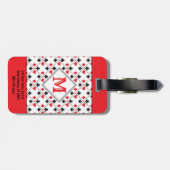Aangepaste monogram poker-spelkaart bagagelabel (Achterkant horizontaal)