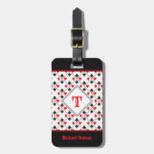 Aangepaste monogram poker-spelkaart bagagelabel (Voorkant verticaal)