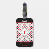 Aangepaste monogram poker-spelkaart bagagelabel (Achterkant verticaal)