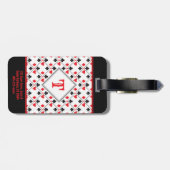 Aangepaste monogram poker-spelkaart bagagelabel (Achterkant horizontaal)