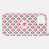 Aangepaste monogram poker-spelkaart Case-Mate iPhone case (Achterkant (horizontaal))