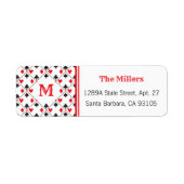 Aangepaste monogram poker-spelkaart etiket (Voorkant)