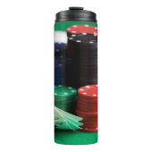 Aangepaste monogram POKER-tumbler Thermosbeker (Voorkant)
