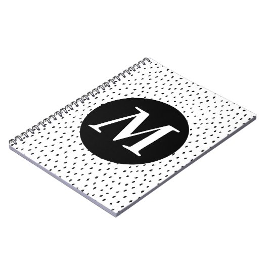 Aangepaste monogram pot-spot-laptop notitieboek (Linkerzijde)
