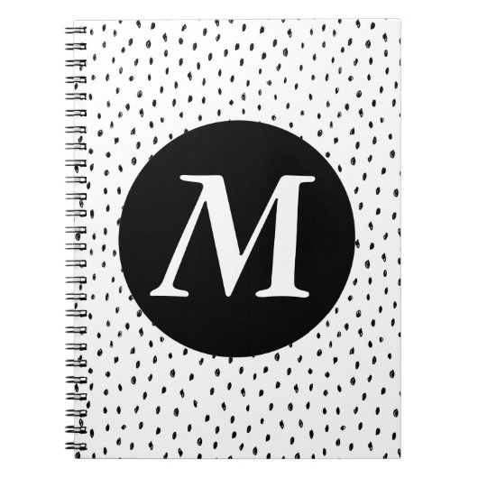 Aangepaste monogram pot-spot-laptop notitieboek (Voorkant)
