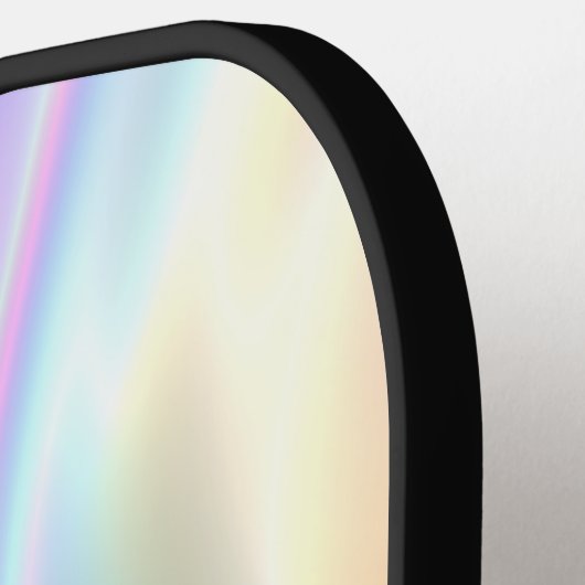 Aangepaste Monogram regenboogkleuren retro Pickleball Paddle (Links Detail)