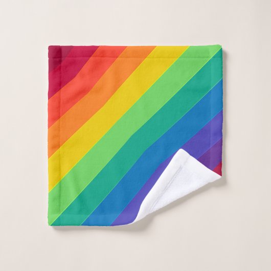 Aangepaste monogram regenboogkleurige handdoekset bad handdoek (Wasdoekje)