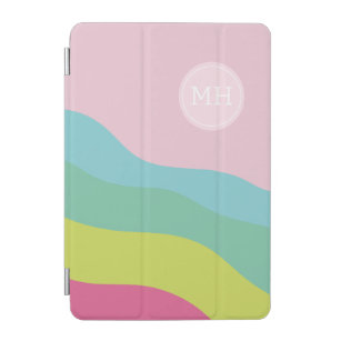 Aangepaste monogram regenboogslang kleurig iPad mini cover