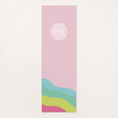Aangepaste monogram regenboogslang kleurig yogamat (Voorkant)