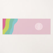 Aangepaste monogram regenboogslang kleurig yogamat (Voorkant (horizontaal))