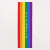 Aangepaste monogram regenboogvlag yoga mat (Achterkant)