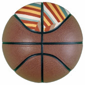 Aangepaste Monogram Retro 70s Geometrische Basketb Basketbal (Rechts)