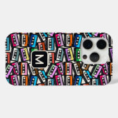 Aangepaste Monogram Retro Casette Tapes Case-Mate iPhone Case (Achterkant (horizontaal))