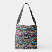 Aangepaste Monogram Retro Casette Tapes Crossbody Tas (Voorkant)