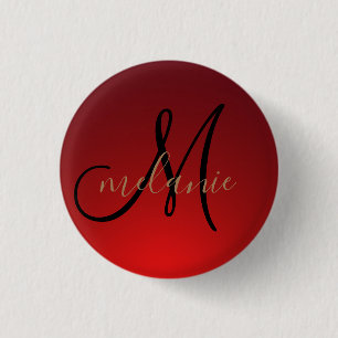 Aangepaste monogram ronde button 3,2 cm
