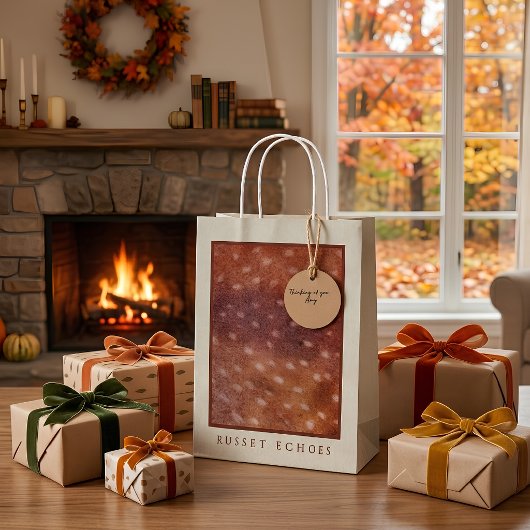 Aangepaste Monogram Rosbruine Reeëprint Medium Cadeauzakje