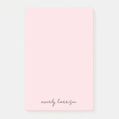 Aangepaste monogram roze chic minimalistisch post-it® notes (Voorkant)